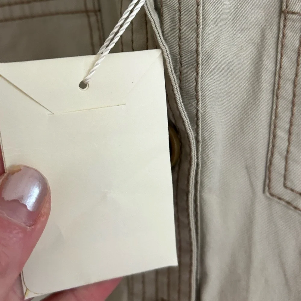 NWOT BODEN Khaki Button Down Cotton Twill Shirt Dress Safari French Utility Sz 6 - Picture 4 of 16